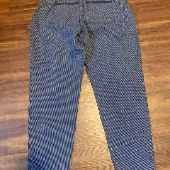 Athleta Blue Striped Ankle Pants - Picture 7 of 8